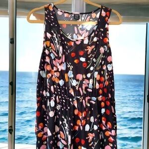 LIDY round hem maxi dress, size L/XL, poly/spandex, excellent condition, pockets